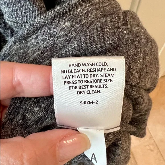 Eileen Fisher Charcoal Organic Linen Dress - Picture 5 of 11